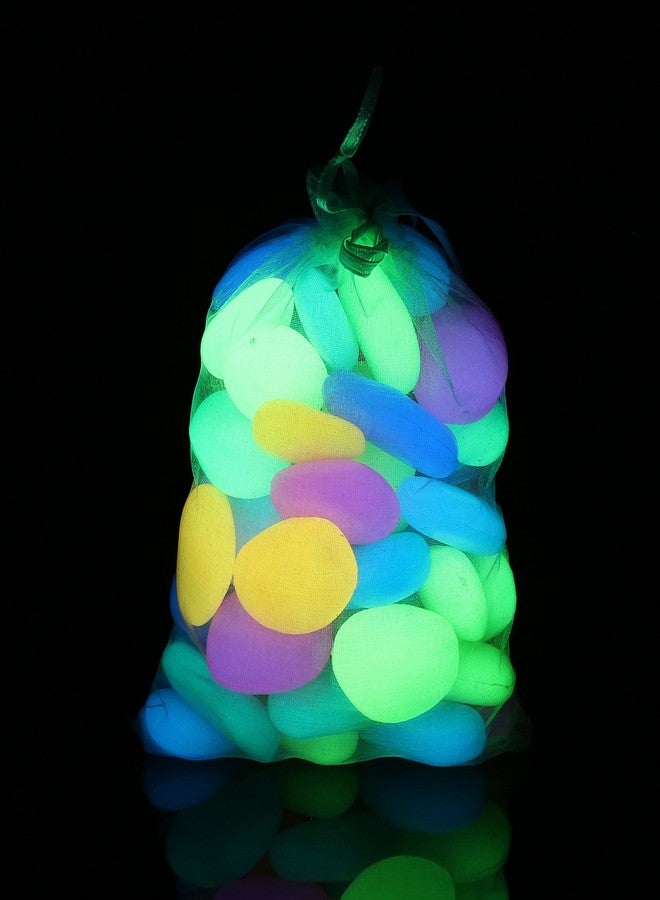Shiny Stone Glow in The Dark Pebbles,Decorative Glow Stones,Fish Tank Aquarium Gravel,Glow Pebbles for DIY Garden Gifts Decoration(Big Size, 3-4cm, 400g/14.1oz) (Multicolor) - Image 4